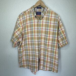 Pendleton Shirt Men XL Plaid VTG Button Front Outdoor Vacation Travel Coastal